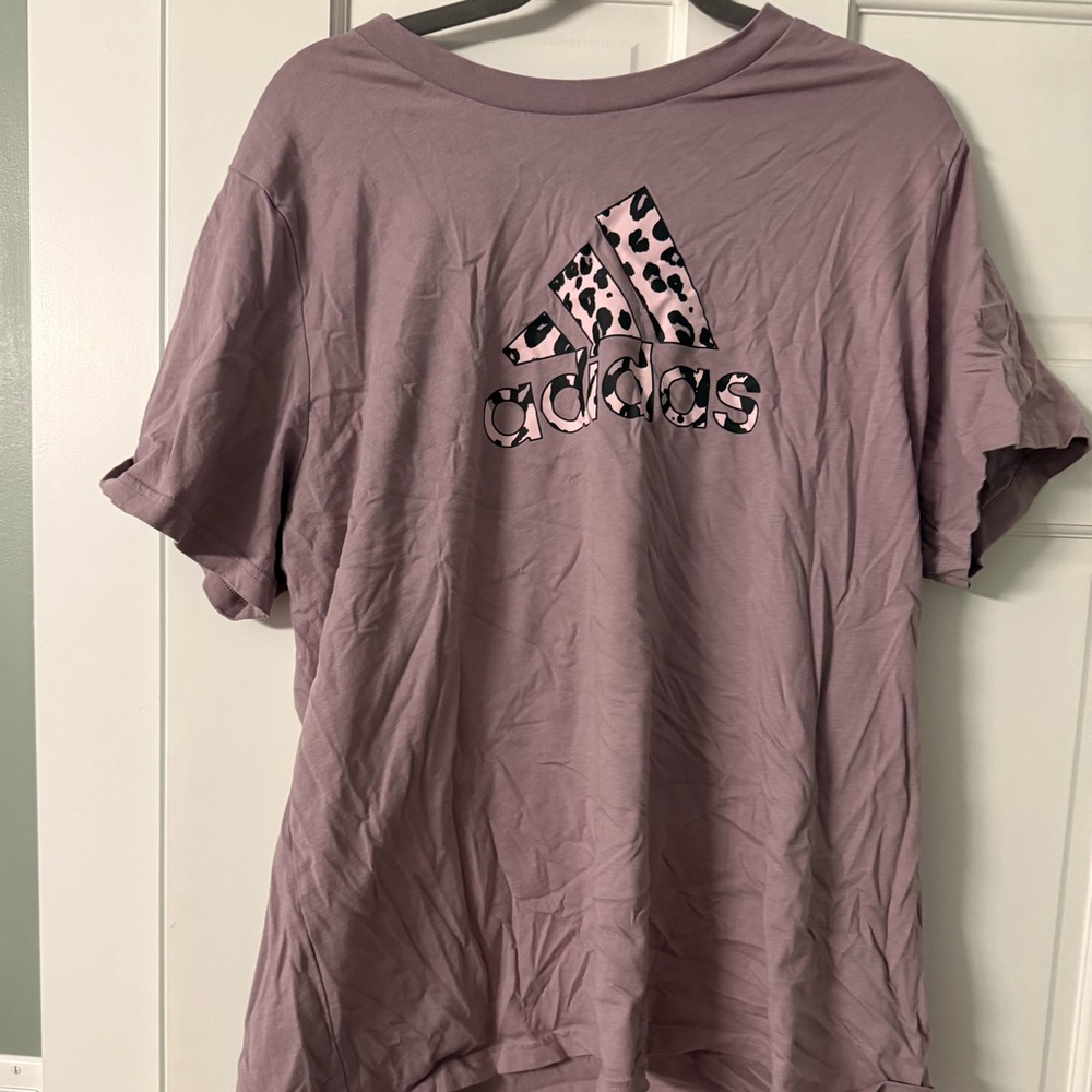 Adidas Purple Relaxed Short Sleeve Tee 2x